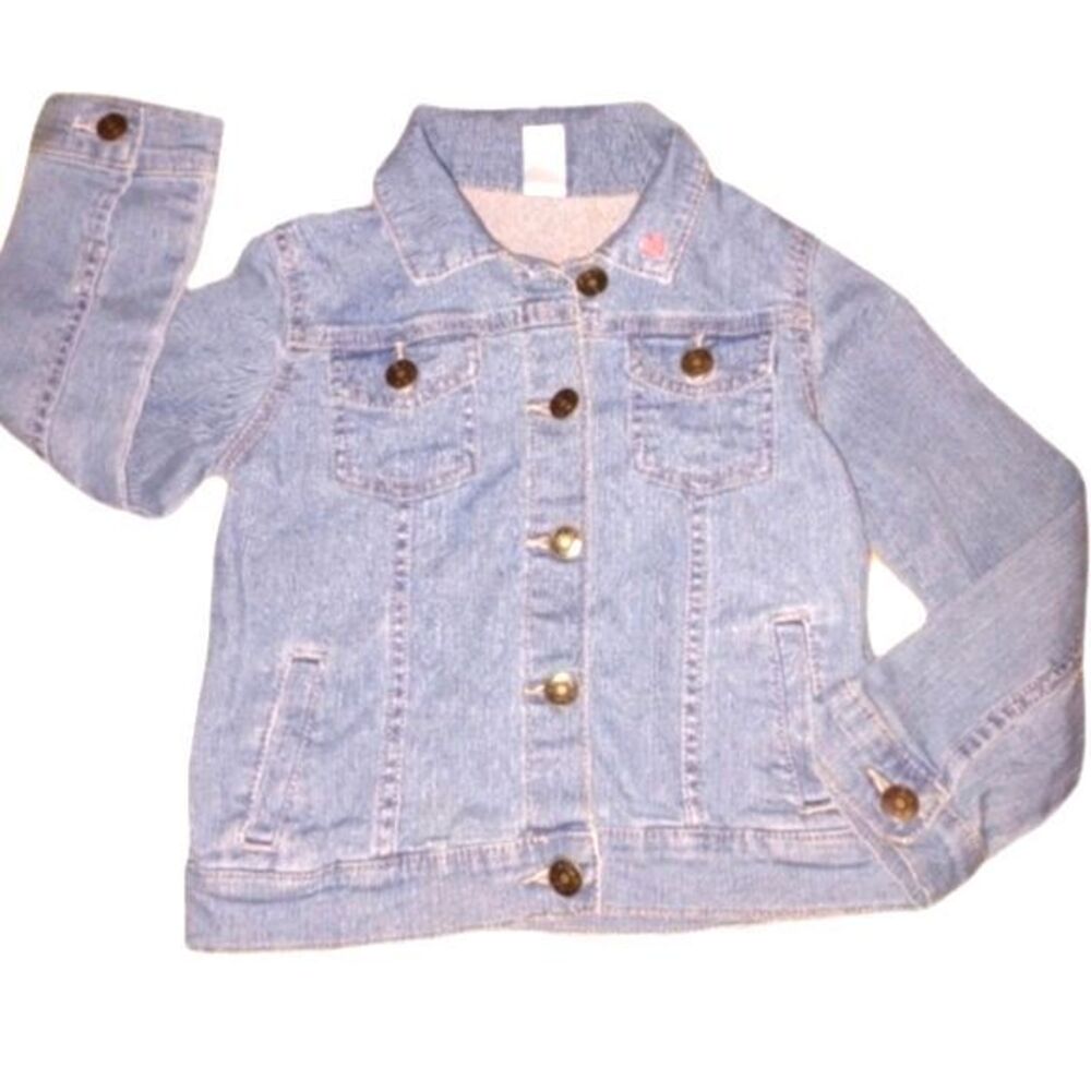 Carter's Light Wash Blue Denim Jean Jacket Girls‎ Size 4/5